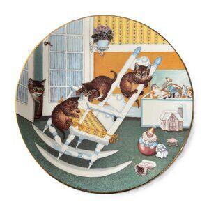 Vintage Kitten Plate Rock and Rollers Country Kitties Hamelton Collection 1988
